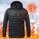 thumbnail image 4 of Abrigo Calefactable Chaqueta Calefactora Eléctrica USB 21 Áreas Hombres Camping, 4 of 9