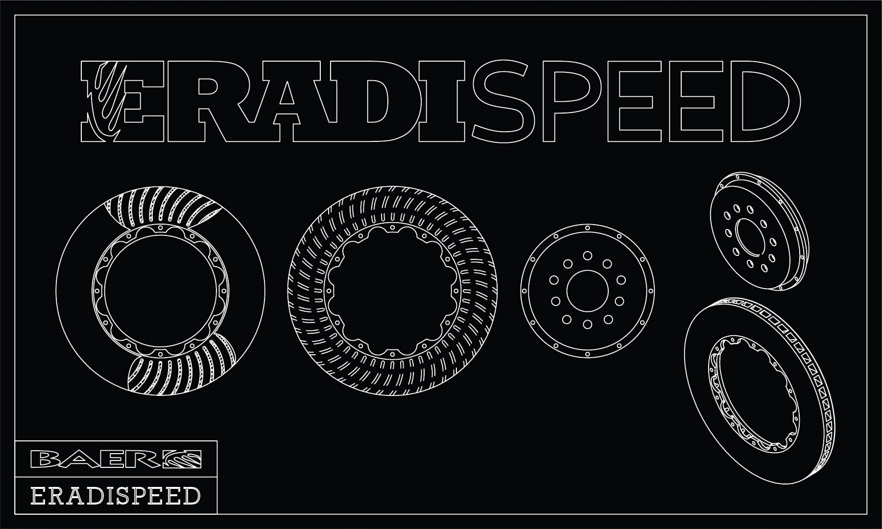 Baer Brakes 2262031 EradiSpeed+ Rear 2-piece Performance Brake Rotors, SDZ