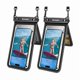 thumbnail image 1 of wonima02 Double Space Waterproof Phone Pouch, 2 Pack Waterproof Phone Case with Lanyard for iPhone 15 Pro Max Galaxy S23 Pixel 7a up to 8.5’’, Cellphone Dry Bag for Beach Vacation (Black+Black), 1 of 1