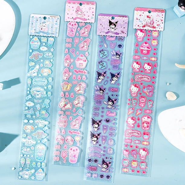 Sanrio-Reloj de pulsera con patrón 3D para niños, accesorio de cuarzo resistente al agua, con diseño de Hello Kitty, con correa de Gel de sílice y dibujos animados, regalo para niños