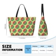 thumbnail image 4 of Pofeuu Summer Watermelon Print Beach Bag,Waterproof Sandproof Beach Tote Bag, Large Capacity Foldable Beach Bags for Women, 4 of 7