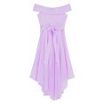 thumbnail image 4 of Manyakai Big Girls Off Shoulder Floral Chiffon Dress Junior Bridesmaid Evening Gowns Wedding Birthday Lavender 14, 4 of 5