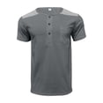 thumbnail image 1 of pstuiky camisetas para hombre, Camisa informal de manga corta con cuello vuelto y cremallera de color liso para hombre ropa de hombre xxl, 1 of 2