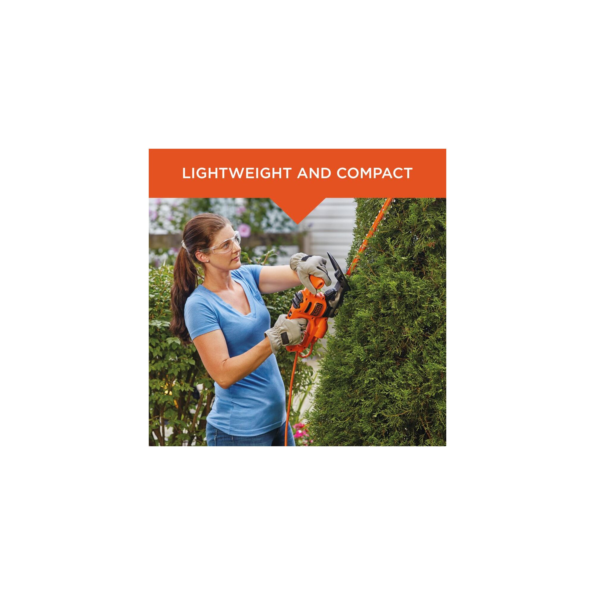 Black+Decker 17" Corded Electric Hedge Trimmer, 3.2 Amp photo 5