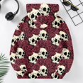 thumbnail image 5 of Grblisyd Girls Halloween Hoodies Kids Cute Skeleton Floral Print Hooded Sweatshirts Pullover Long Sleeve Drop Shoulder Tops with Kangaroo Pocket, 5 of 5