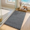 thumbnail image 6 of FRABE Luxury Bathroom Rug, Ultra Soft Quick Dry Bath Mat, Non-Slip Absorbent Thick Chenille Bath Rug, Cozy Braid Design Floor Mat for Bathtub, Sink, Laundry, Bedroom, Grey, 24"x36", 6 of 9