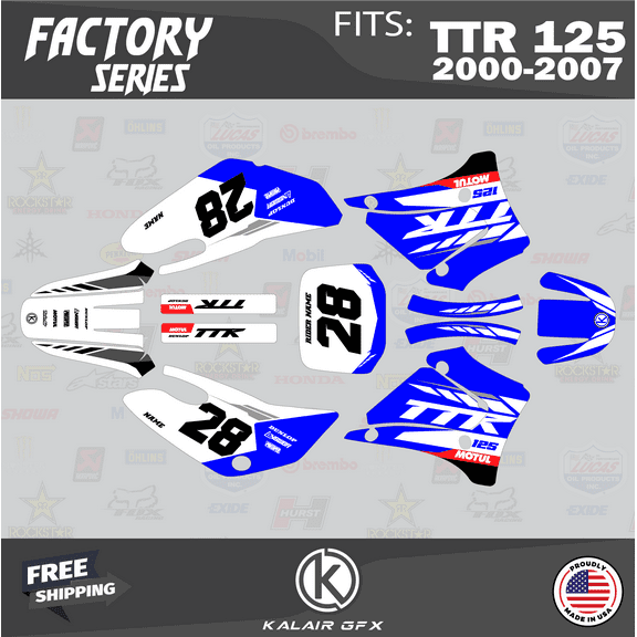 Kalair GFX Graphics Kit for Yamaha TTR125 (2000-2007) Factory Series