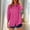 A95 Hot Pink, variant on Button Down Shirts for Women Cotton Linen Lapel Collar 3/4 Sleeve Blouses Asymmetrical Hem Pleated Casual Work Office Tops Lightweight Flowy Tunics Spring