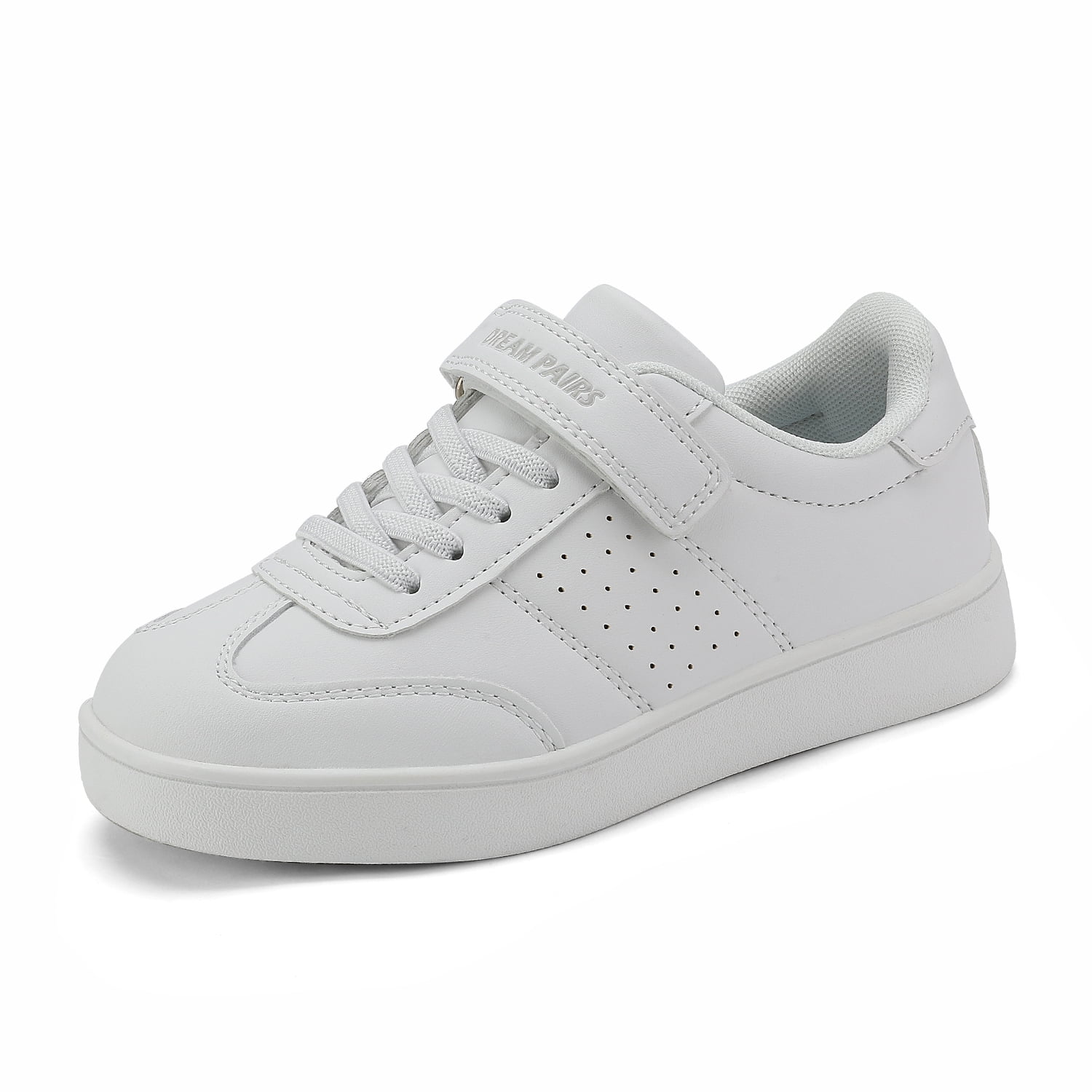 kids white athletic shoes