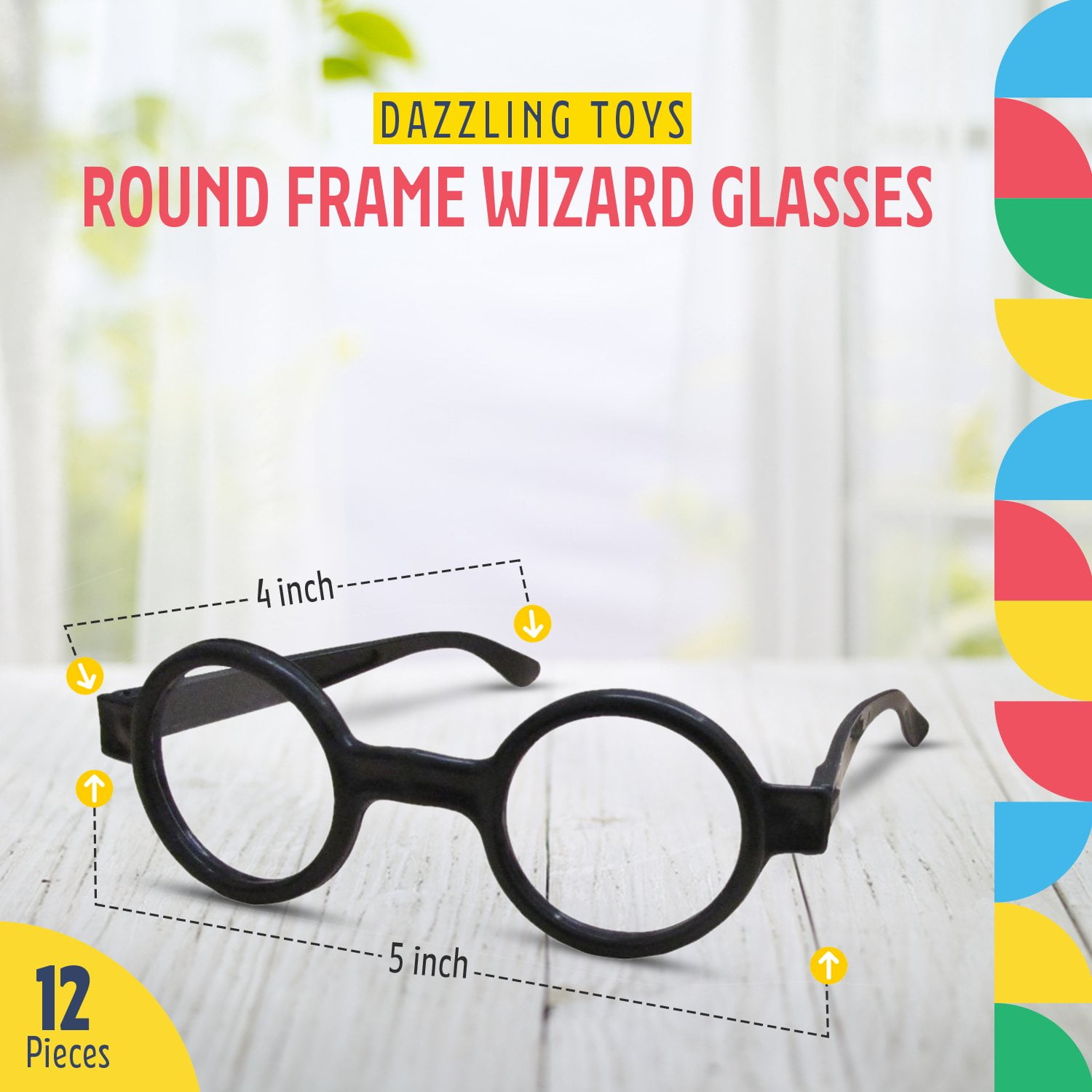 Wizard Harry Potter Round Frame Glasses Kids Photo Booth
