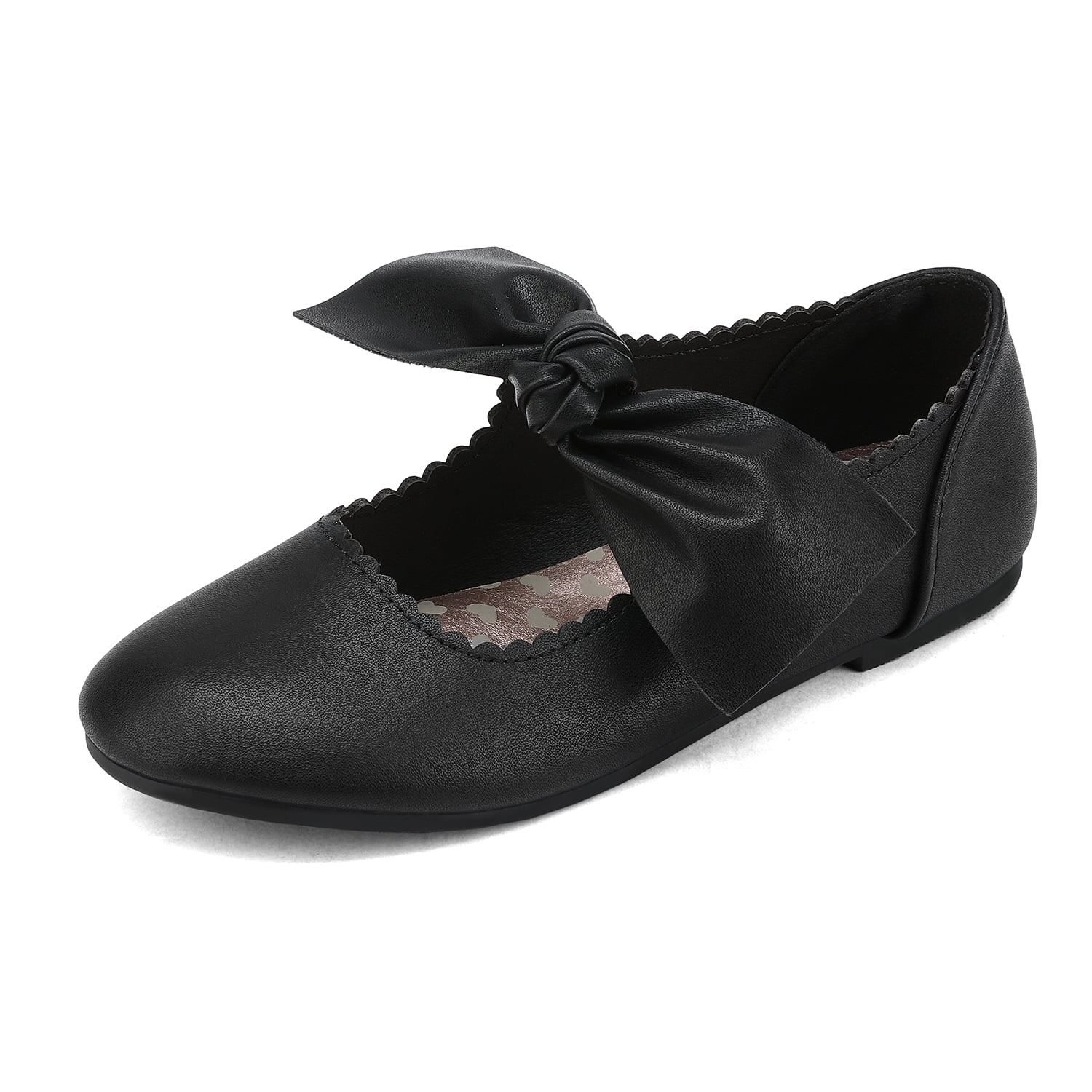 DREAM PAIRS Girls Ballerina Flats Mary Jane Front Bow Dress Shoes 