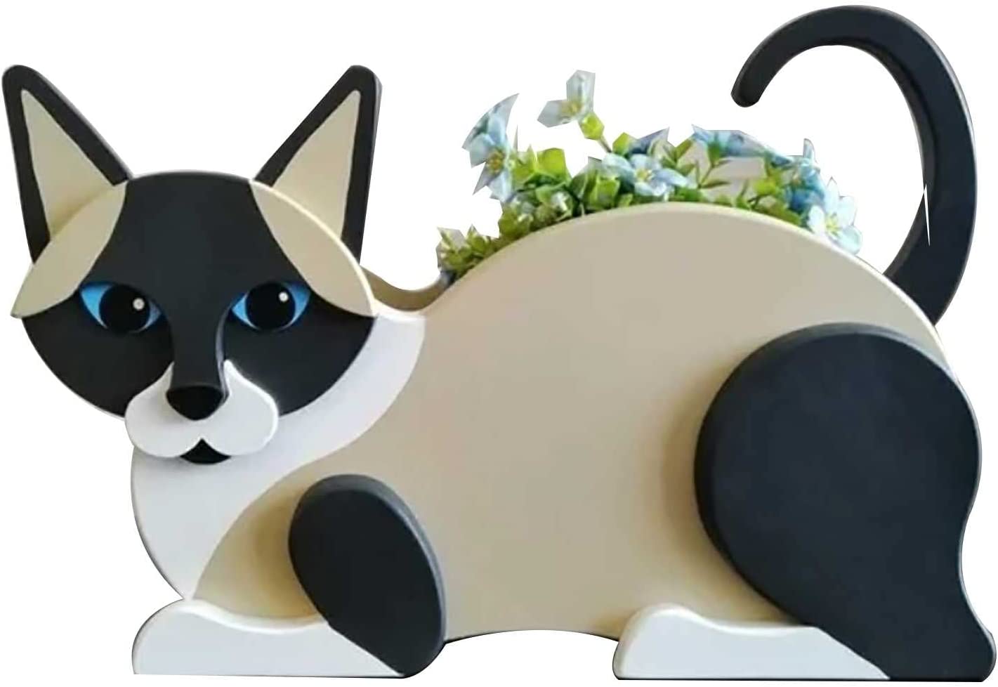 Coldlike Garden Cat Planters Animal Shaped Flower Pots Garden Pet Kitten Planters Animal Shaped