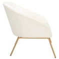thumbnail image 3 of SAFAVIEH Mandi Modern Glam Velvet Accent Club Chair, Cream, 3 of 7