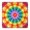 Colorful Rainbow Tie-2, variant on Gilded Floral Watercolor Pattern Square Fitted Tablecloth with Elastic Edge,Square Table Cover,Washable Elastic Table Cover for Home Kitchen Party Decor 34"x34"