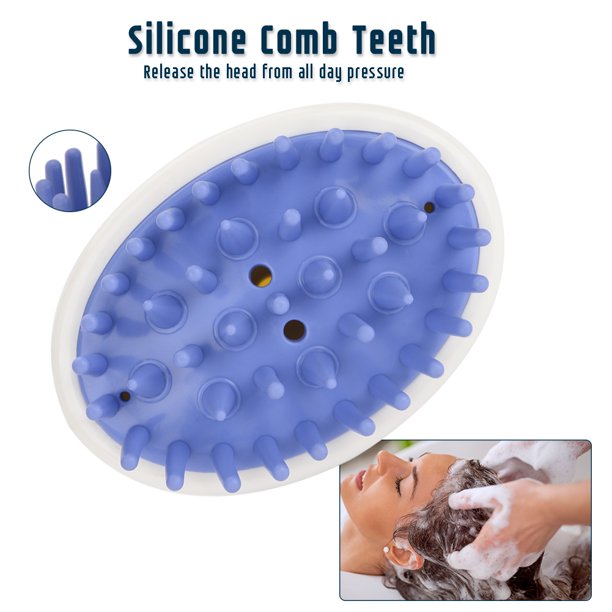 Yotown Masajeador para el Cuero cabelludo, Cepillo Anti-Deslizante de Silicona Masaje para el Cuero cabelludo Cepillo para Lavar el Cabello Peine Cepillos para el Cabello(Viole Peluquería o Afeitado Fugacal NO