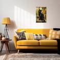 thumbnail image 3 of ZHONGYUTONG Black Cat Wall Art Canvas Cat and Sunflower Pictures Wall Decor Vintage Painting Animal Poster for Farmhouse Decor Framed (16.00" x 24.00"), 3 of 5