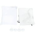 thumbnail image 1 of Babero para barba, delantal para atrapar barba, capa para afeitar para hombres, paño de aseo con ventosa (blanco), 1 of 14