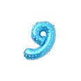 thumbnail image 3 of 16 pulgadas Tamaño grande Oro Plata Rosa Oro Número Globo Cumpleaños Decoraciones para fiestas de bodas Globos de aluminio Niño Niño Juguete Kits de decoración para fiestas impreso azul nueve Toystoory HA002665-59, 3 of 6