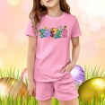 thumbnail image 2 of Adeawade Easter Outfits For Toddler Girl 2-3 Years Kids Boys Girls Bunny Printed Short Sleeve T Shirt Top And Shorts Pants Set Outfit Pajama Set Round Neck Nightwear Comfortable Summer Clothes Pink, 2 of 4