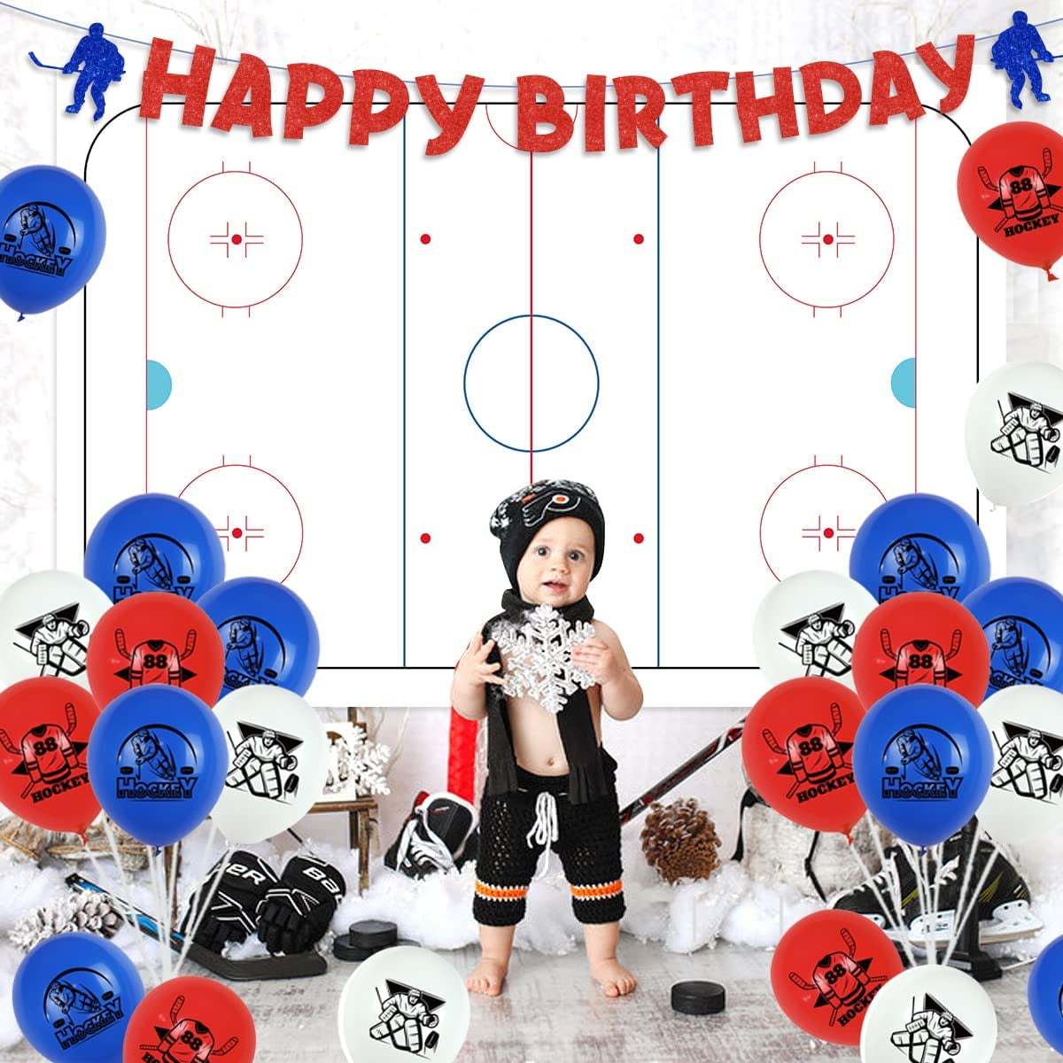 Hockey Party Supplies, Ice Hockey Sports Themed Party Decorations for