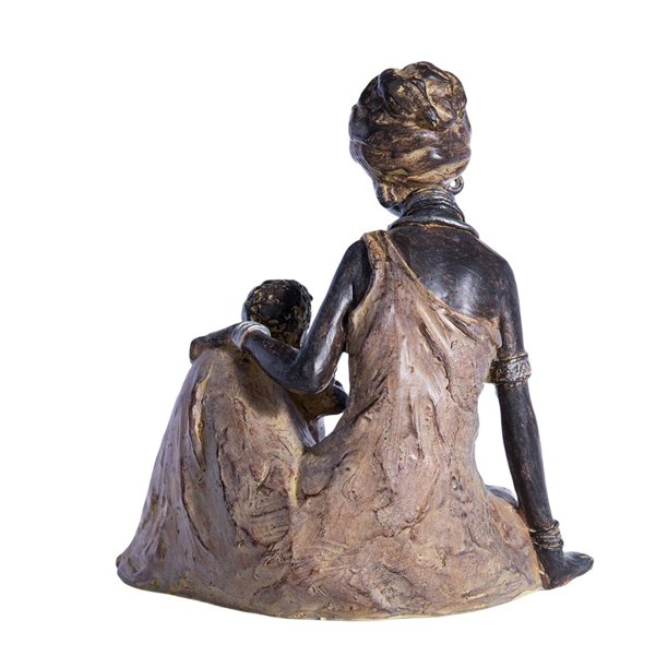 Injueey 3 uds. Estatuilla de resina africana para mujer, estatua Tribal femenina para Bookshe Decoración del hogar tipo 6