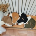 thumbnail image 3 of Bomber Hat Brimless Snap Button Plush Lining Solid Color Winter Cold Proof Thicken Earflap Cap for Outdoor Cycling Skiing Riding, 3 of 10