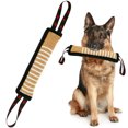 thumbnail image 2 of Wekvgz - Juguete de tira y afloja para perros, almohada de lino para entrenamiento de perros con 2 asas, juguete interactivo para morder para perros, fácil de limpiar, juguete para morder para, 2 of 8