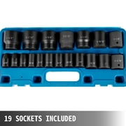 VEVOR Automotive Specialty Parts Socket Assortment 1/2 Inches for Trucks, RVs, other heavy‑duty vehicles, 19 Pieces