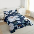 thumbnail image 3 of jejeloiu Vintage Cartoon Floral Bedding Comforter Set,Modern Abstract Aesthetic Twin Comforter Sets,Deepblue Green White Bedding Set For Men Women,Breathable Home Decor Reversible,2pcs, 3 of 8