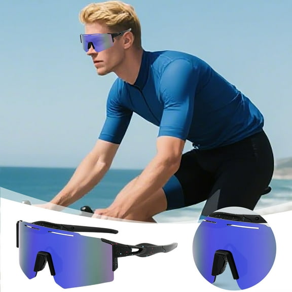 Polarized Sports Sunglasses for Men and Women, UV Protection Cycling Baseball Fishing Driving Sunglasses, Outdoor Athletic Glasses for Mountain Bike, Softball, Running, and Boys Girls