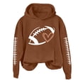 thumbnail image 2 of LIZUOJUN Football Sweatshirt for Women Game Day Oversized Hooded Pullover Game Day Graphic Print Casual Fall Winter Outfits L, 2 of 9