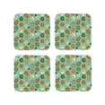 thumbnail image 2 of Kll Square Drink Coasters Set Of 4,Pu Leather Absorbent Coasters Set Decorative Coffee Cup Coasters Housewarming Gift For Home Decor-Christmas Donuts, 2 of 9