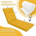 thumbnail image 2 of Snubbull 2 Pack Outdoor Chaise Lounge Cushions, with High-Density Foam, Ties Waterproof & Fade Resistant for Lawn and Pool Lounge Chairs, 80x26x4 inch, Yellow, 2 of 6