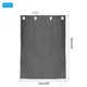 thumbnail image 2 of Cortinas cortas Uxcell, 29"W x 35"L cortina de media ventana francesa 2 paneles, gris oscuro, 2 of 6