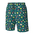 thumbnail image 6 of Uemuo Mushrooms Pattern Men's Swim Trunks Hawaiian Beach Bathing Suit Swimsuits Beach Quick-Dry Shorts with Pockets-, 6 of 9