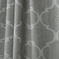 thumbnail image 6 of Nicole Miller Treillage Woven Room Darkening Blackout Hidden Tab/Rod Pocket Top Curtain Panel Pair, 52"x84", Dove Grey, 6 of 7
