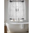 thumbnail image 5 of Farmhouse Wood Grain Sheer Curtains 72 Inch Length 2 Panels for Living Room, Vintage Country Barn Gate Grey Voile Kitchen Curtain Set, Luxury Privacy Drapes Window Treatment for Bedroom, 5 of 7