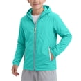 thumbnail image 2 of fatyb Boys Girls Hooded Jacket Full Zip up Long Sleeve Kids Lightweight Outwears with Zipper Pockets, 2 of 7