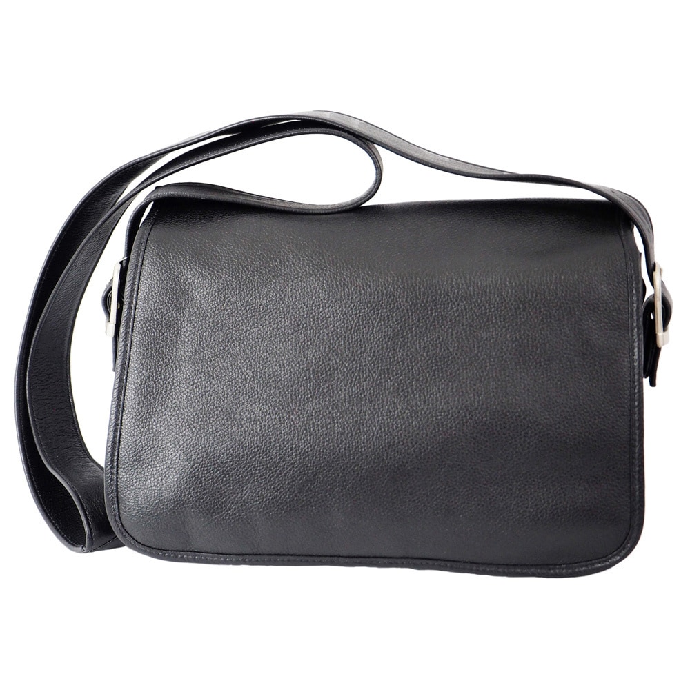 Flap-Over Leather Handbag - image 2 of 3