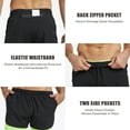 thumbnail image 3 of LALAMELON Men's 2 in 1 Workout Shorts Quick Dry Athletic Shorts with Liner Phone Pockets Back Zipper Pocket, 3 of 7