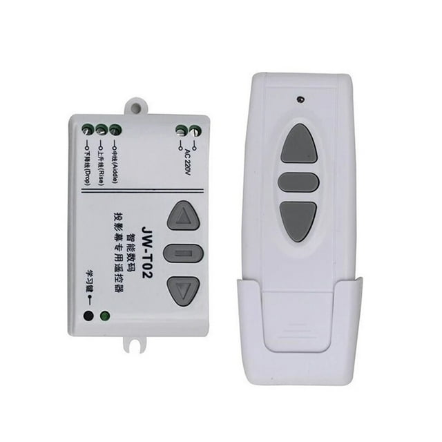 pitrice 2 Pieces Projector Curtain Controller Replacement Electric Remote Control Programmable Office Switch Accessories