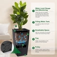 thumbnail image 2 of 30" Tall Planters Set of 2, Outdoor＆Indoor Black Planter Pots, High Front Porch Planter Pots with Drainage Holes＆Water Level Monitor Movable Wheels ＆Inner Bucket, Automatic Watering, Black, 2 of 6