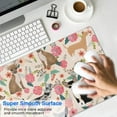 thumbnail image 4 of Long Mouse Pads for Desk,Chihuahua and Flower Florals Desk Mats on Top Of Desks, Desk Mouse Pad Extra Large with 3mm Non-Slip Base and Stitched Edge for Gaming,Office,Work,Home 35.4"x15.7", 4 of 6