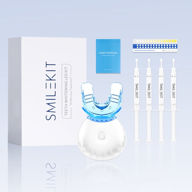 Kit De Blanqueamiento Dental Tiras De Bolígrafo De Gel - Peróxido De Carbamida De Hidrógeno Para Dientes Sensibles, Encías, Cuidado De Los Frenos Blanqueador De Dientes Con Luz LED 32X,White Sailing Electrónica
