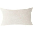 thumbnail image 4 of Set of 2 Winter Gift Merry Christmas Snowflake Pine Tree Sled Lumbar Cotton Linen Blue Throw Pillow Cover Cushion Case Sofa Couch Home Decor Waist 12x20 Inches (Blue and Ivory), 4 of 4