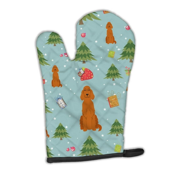 Carolines Treasures BB4724OVMT Christmas Irish Setter Oven Mitt Large multicolor