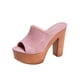 thumbnail image 2 of Verano nuevo estilo boca de pescado zapatillas Sexy tacones gruesos moda tacones altos mujeres Wmkox8yii  hj789, 2 of 8