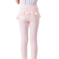 thumbnail image 4 of WEIGFI Child Girls High Waist Yoga Pants With Flounce Hem Daughter Matching Athletic Workout Capris For Fitness Trousers Breathable Solid Color Slacks, 4 of 5