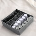 thumbnail image 3 of Organizador de almacenamiento Caja de almacenamiento de ropa interior plegable Uso en el hogar Tela CACAGOO Gris/24 rejillas, 3 of 7