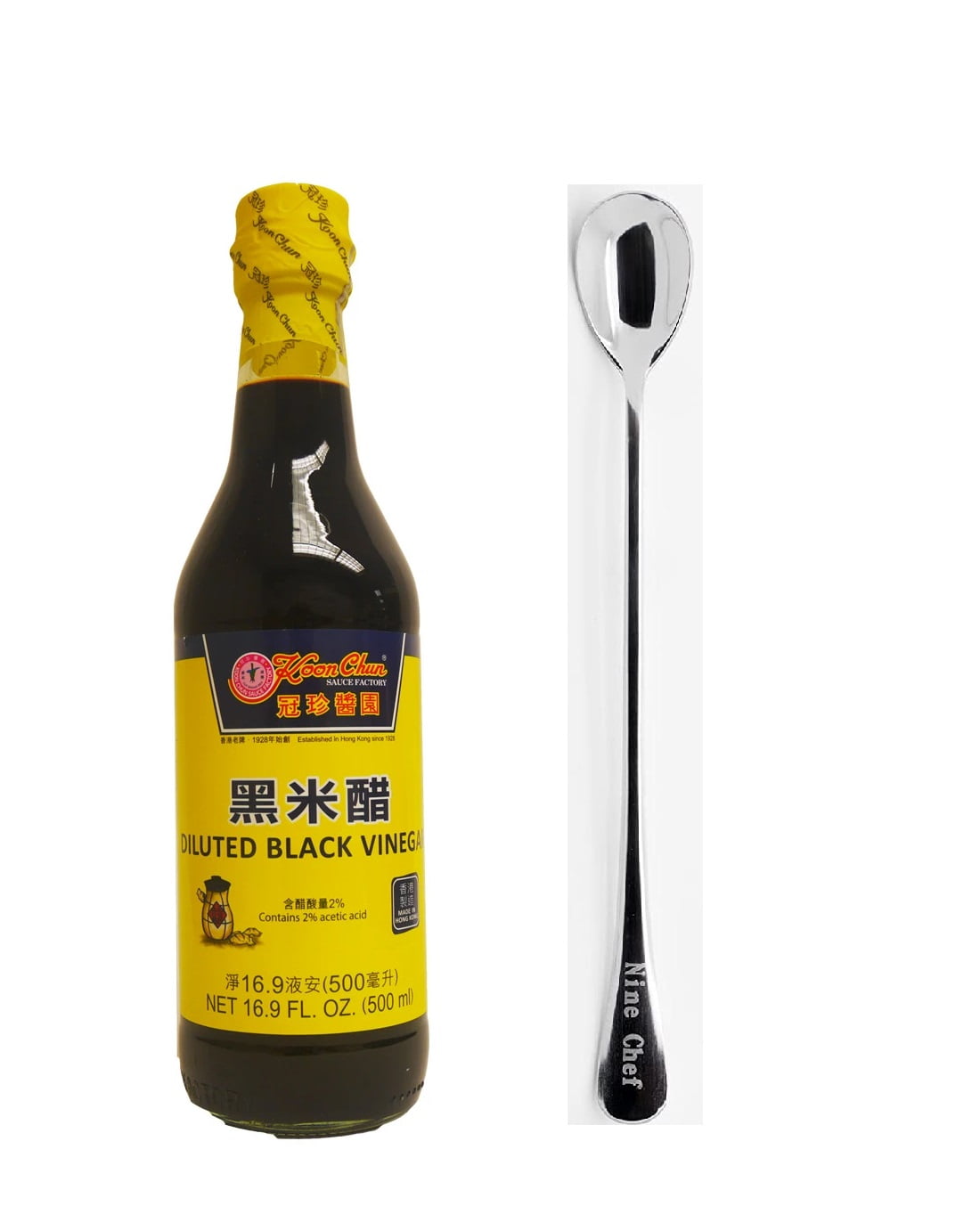 NineChef Bundle - koon chun Black Vinegar + 1 NineChef Spoon